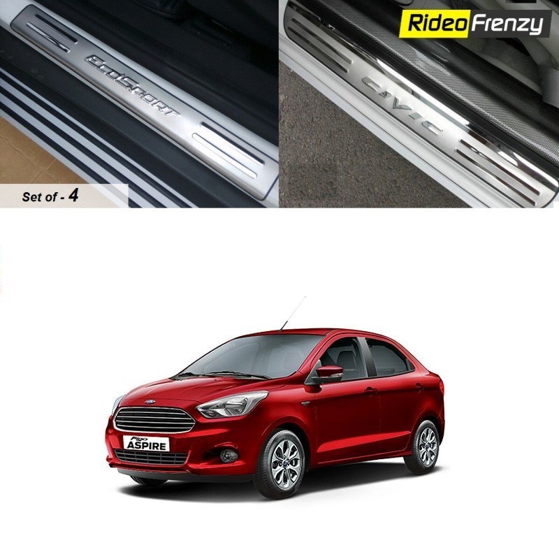 Buy Door Stainless Steel Figo Aspire Sill Plate at low prices-RideoFrenzy
