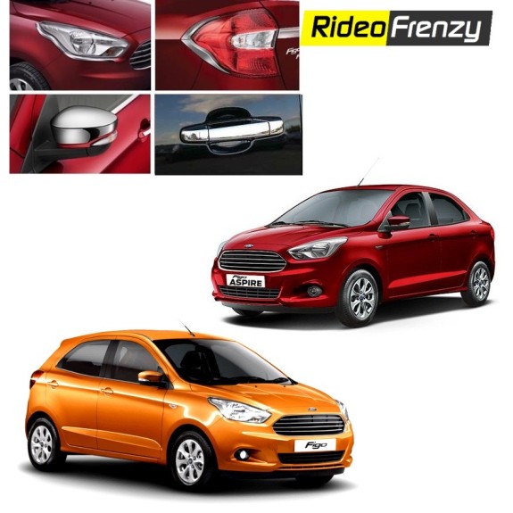 Buy Figo Aspire/New Figo Chrome Combo Set of headlight,Tail lights,Mirror covers,Handles at low prices-RideoFrenzy