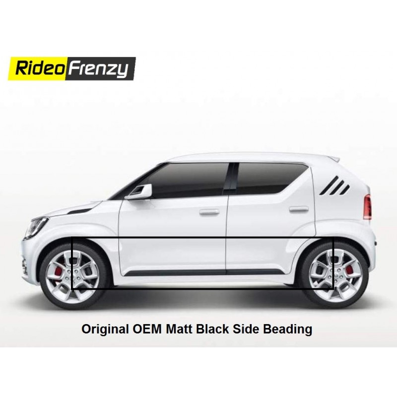 Buy Original OEM Maruti Ignis Matt Black Side Beading at low prices-RideoFrenzy