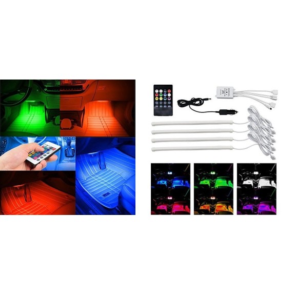 Buy 12V Multi Color Car Interior Ambient Mood lighting Online | Best Selling