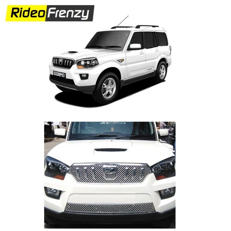 Buy Mahindra Scorpio 2014 Chrome Grill Online at low prices-Rideofrenzy