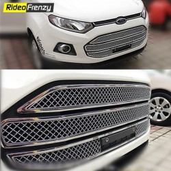 Buy Glossy Ford Ecosport Front Chrome Grill Covers at low prices-RideoFrenzy