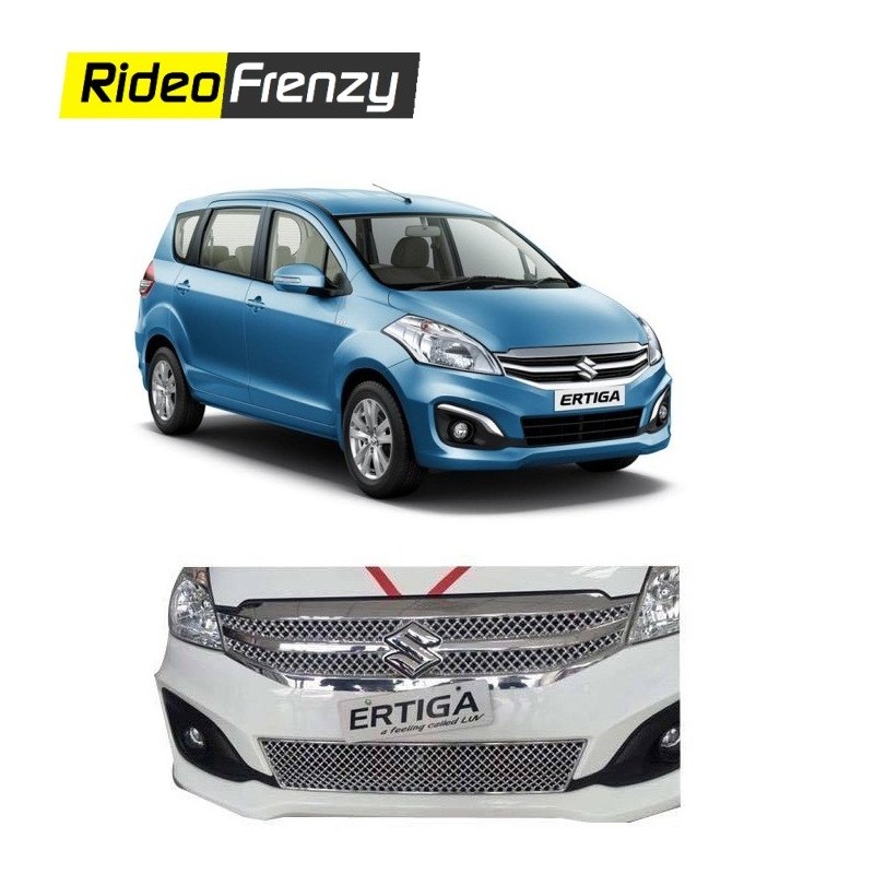 Buy Maruti Ertiga Chrome Grill Covers Upper+Lower at low prices-RideoFrenzy