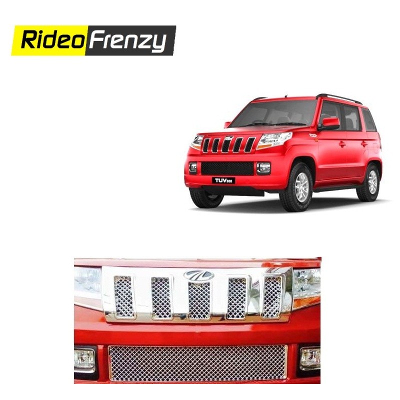 Buy Premium Finish Mahindra TUV300 Chrome Grill at low prices-RideoFrenzy