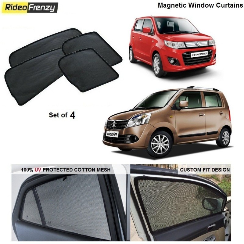 Buy Maruti WagonR & Stingray Magnetic Car Window Sunshade at low prices-RideoFrenzy