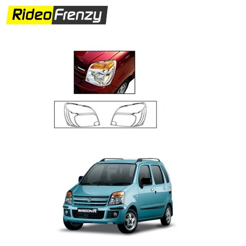 Buy Maruti WagonR type-2 Chrome head light Covers online at low prices-RideoFrenzy