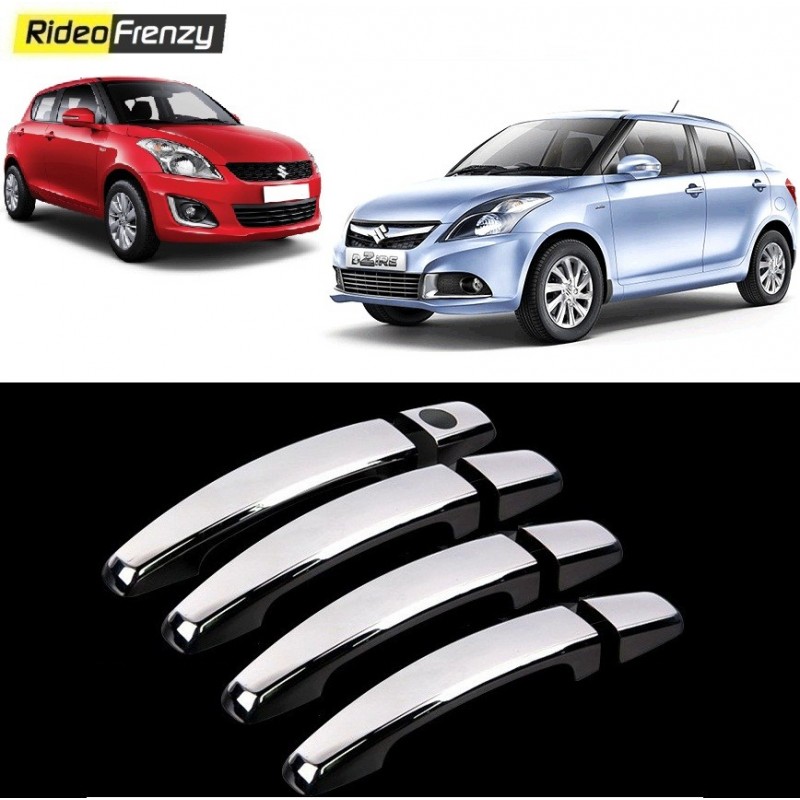 Buy Maruti Swift & Dzire Door Chrome Handle Covers online at low prices-RideoFrenzy