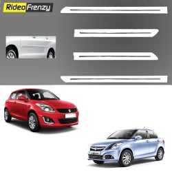 Buy Maruti Swift Dzire White Chrome Side beading online at low prices-RideoFrenzy