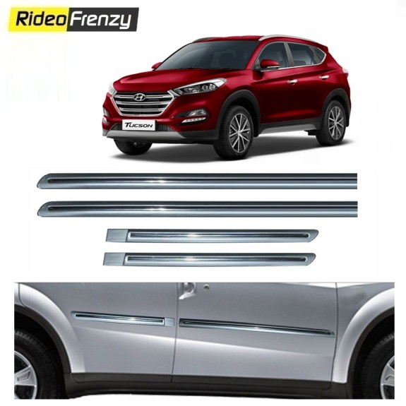 Buy Hyundai Tucson Silver Chromed Side Beading online at low prices-RideoFrenzy