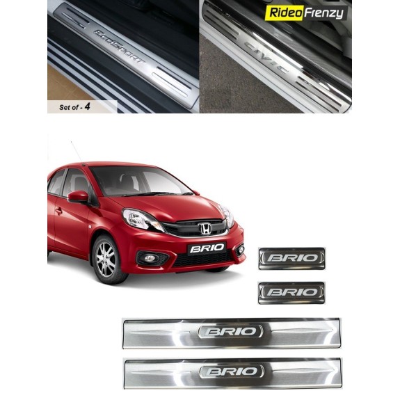 Buy Honda Brio Door Stainless Steel Sill Plates online at low prices-RideoFrenzy