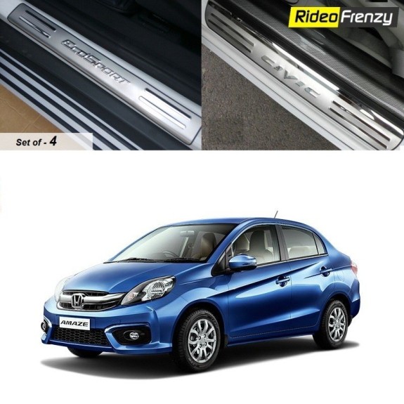 Buy Honda Amaze Door Stainless Steel Sill Plates online at low prices-RideoFrenzy
