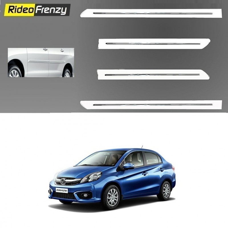 Buy Honda Amaze White Chromed Side Beading online at low prices-RideoFrenzy