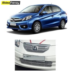 Buy Super Glossy Honda Amaze Front Chrome Grill Covers at low prices-RideoFrenzy