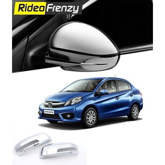 Buy Honda Amaze Chrome Side Mirror Covers online at low prices-RideoFrenzy