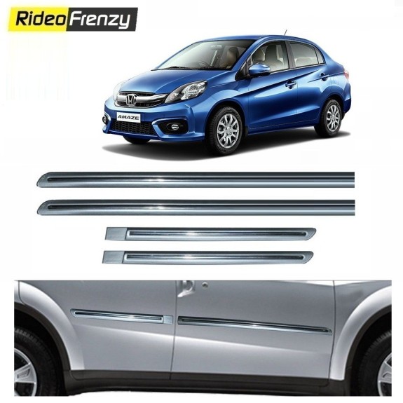 Buy Honda Amaze Silver Chromed Side Beading online at low prices-RideoFrenzy