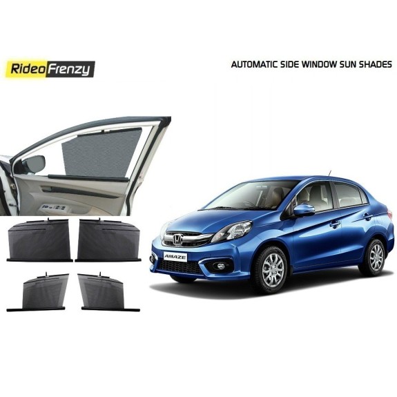 Buy Honda Amaze Automatic Side Window Sun Shades online at low prices-RideoFrenzy