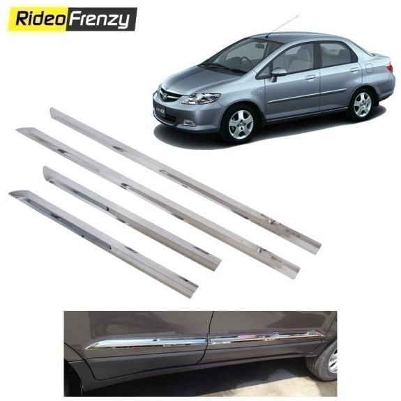 Buy Stainless Steel Honda City Zx Chrome Side Beading online at low prices-RideoFrenzy