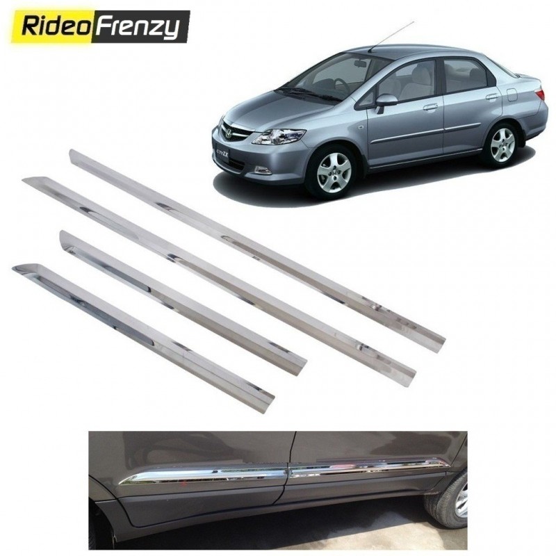 Buy Stainless Steel Honda City Zx Chrome Side Beading online at low prices-RideoFrenzy