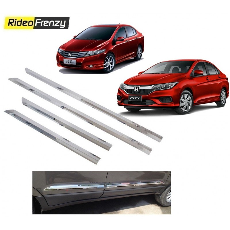 Buy Stainless Steel Honda City Ivtec/Idtec Chrome Side Beading online at low prices-RideoFrenzy