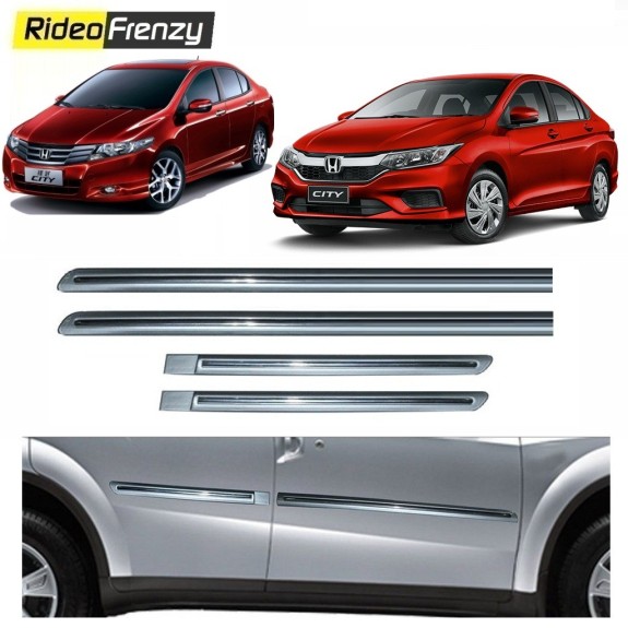Buy Honda City Ivtec/Idtec Silver Chromed Side Beading online at low prices-RideoFrenzy