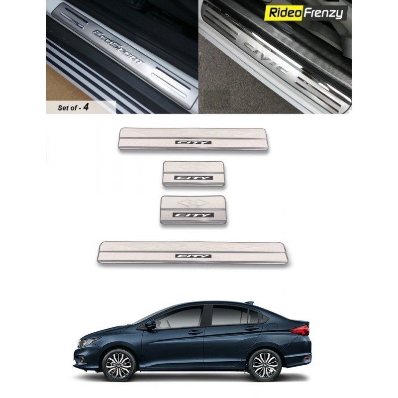 Buy Honda City Ivtec/Idtec Door Stainless Steel Sill Plates online at low prices-Rideofrenzy