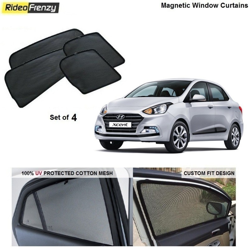 Buy Hyundai Xcent Magnetic Car Window Sunshades at low prices-RideoFrenzy