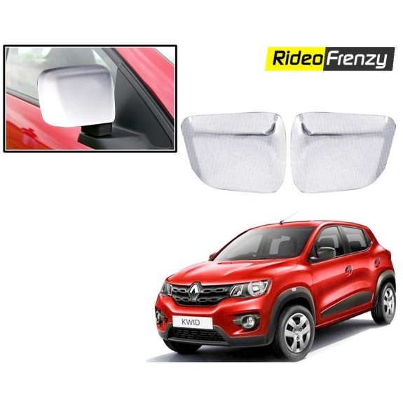 Buy Renault Kwid Chrome Side Mirror Covers online at low prices-RideoFrenzy