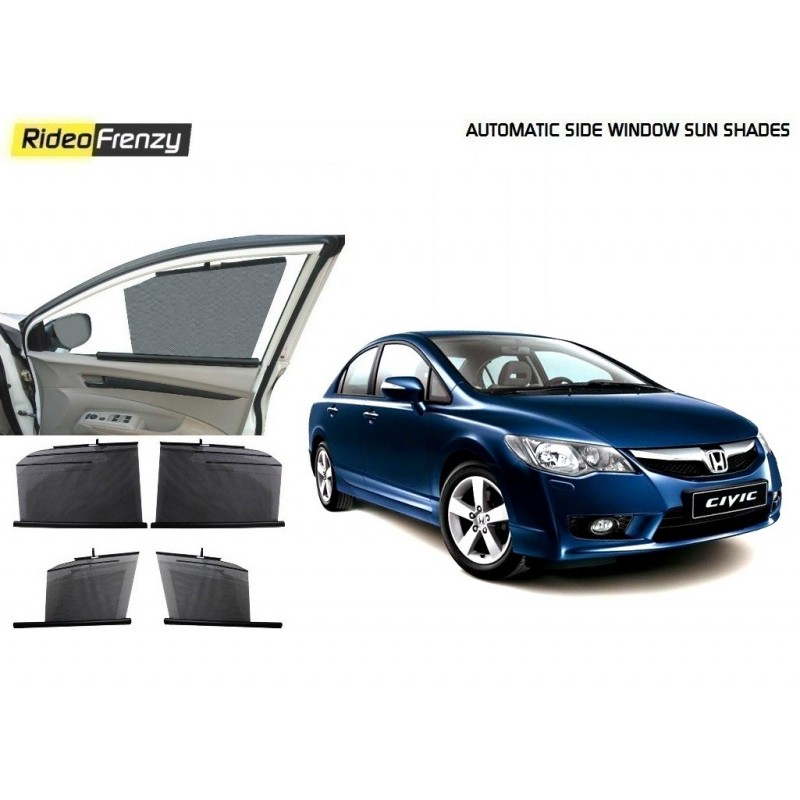 Buy Honda Civic Automatic Side Window Sun Shades online at low prices-Rideofrenzy