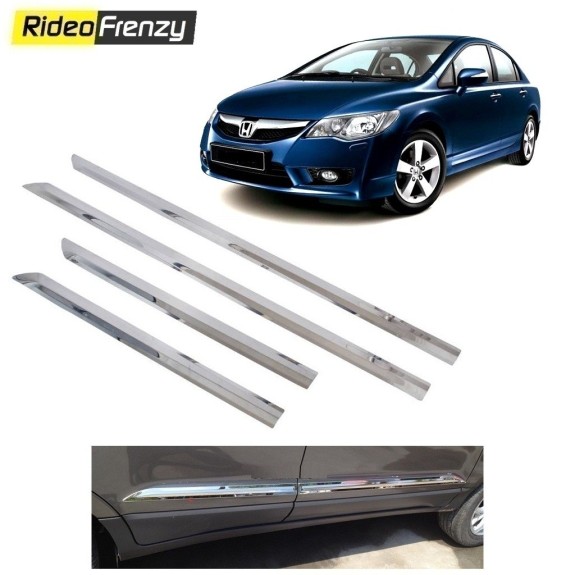 Buy Stainless Steel Honda Civic Chrome Side Beading online at low prices-RideoFrenzy