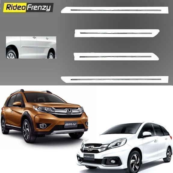 Buy Honda Mobilio/BRV White Chromed Side Beading online at low prices-RideoFrenzy