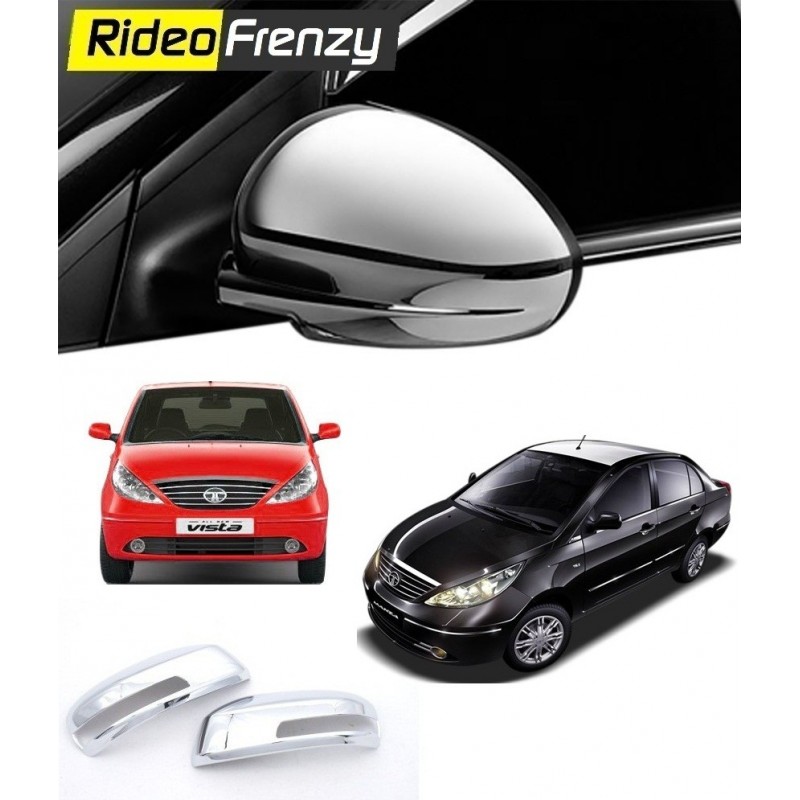 Buy Tata Indica Vista/Manza Chrome Side Mirror Covers online at low prices-RideoFrenzy