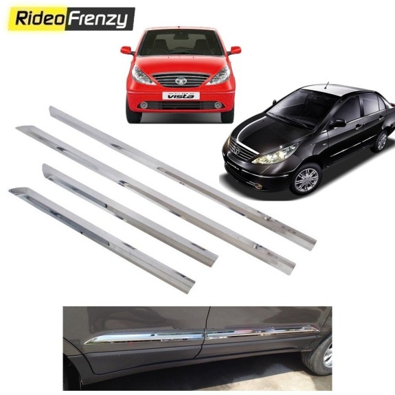 Buy Tata Indica Vista/Manza Stainless Steel Side Beading online at low prices-RideoFrenzy