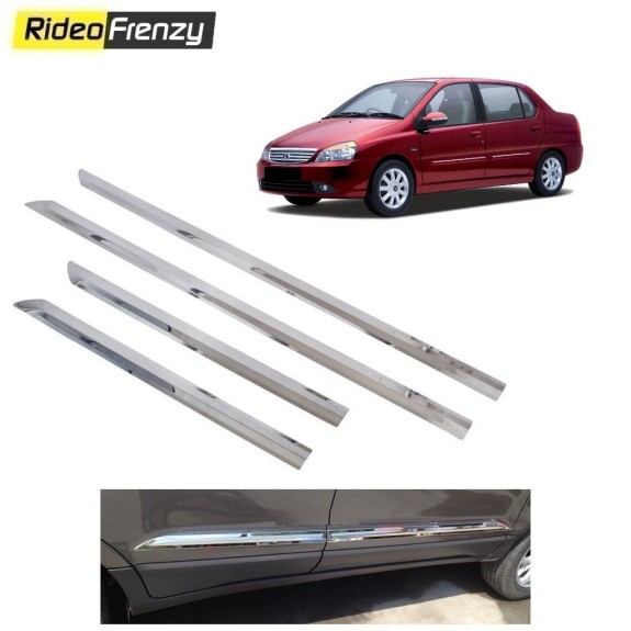 Buy Stainless Steel Tata Indigo Chrome Side Beading online at low prices-RideoFrenzy