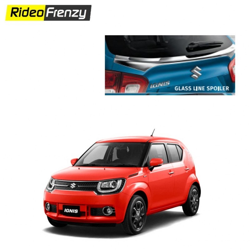 Buy Maruti Ignis Rear Glass Line Chrome Spoiler online at Low prices-RideoFrenzy