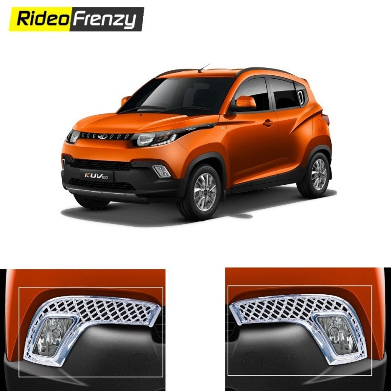 Buy Mahindra KUV100 Chrome Fog Lamp Covers online at low prices-RideoFrenzy