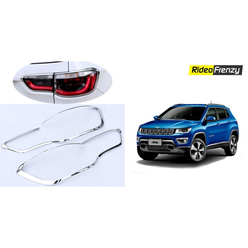 Buy Jeep Compass Chrome Tail Light Covers online at low prices-RideoFrenzy