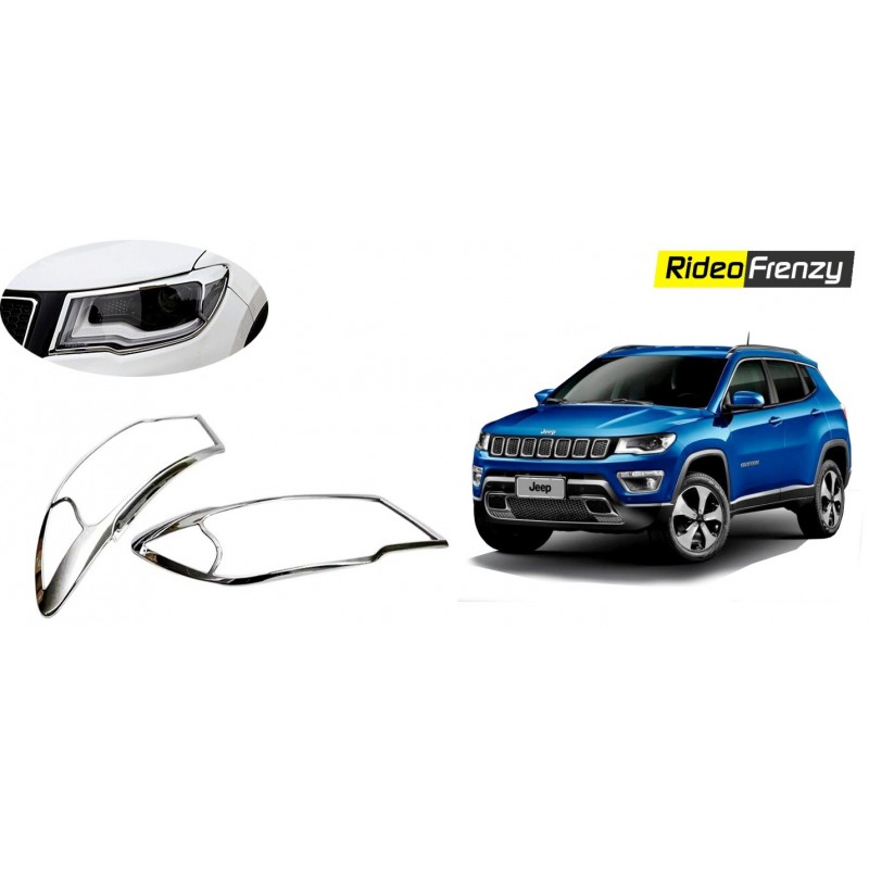 Buy Jeep Compass Chrome Head Light Covers online at low prices-RideoFrenzy