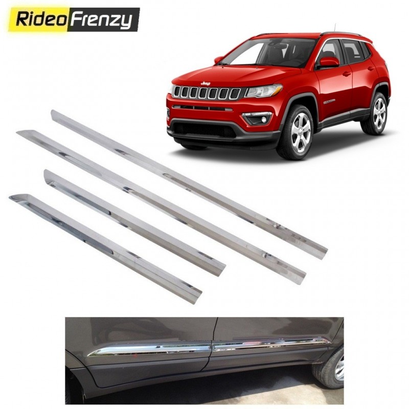 Buy Stainless Steel Jeep Compass Side beading at low prices-RideoFrenzy