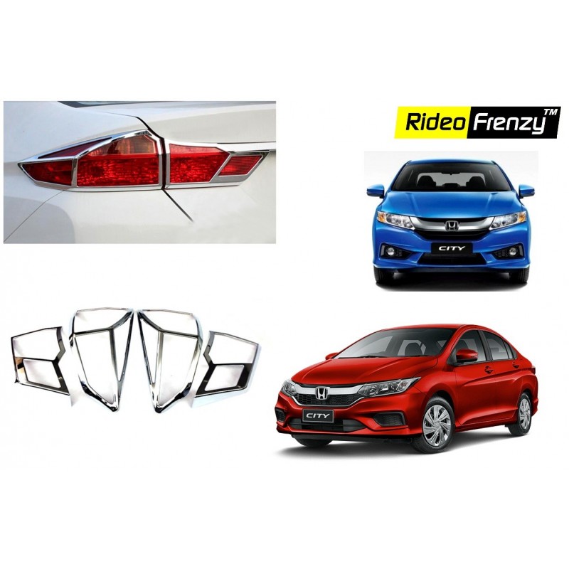 Buy New Honda City Chrome Tail Light Covers online at low prices-RideoFrenzy
