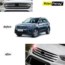 Buy Hyundai Creta Original OEM Chrome Grill Covers at low prices-RideoFrenzy