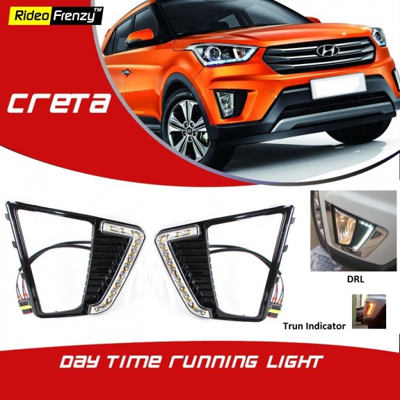 Buy Hyundai Creta LED DRL Day Time Running Lights online at low prices-Rideofrenzy