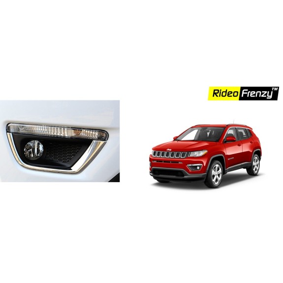 Buy Jeep Compass Chrome Fog Lamp Garnish online at low prices-RideoFrenzy