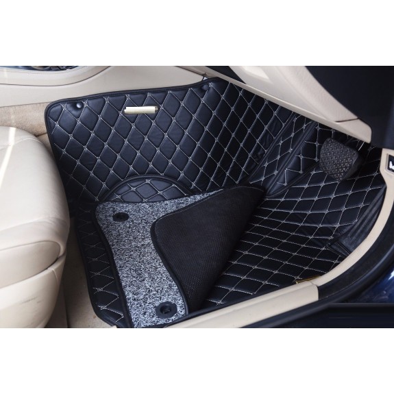 Buy Maruti Baleno 7D Leather Floor Mats | Anti Slip Velcro Sticky Back | Full Coverage