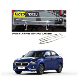 Buy Maruti New Dzire 2017 Chrome Lower window garnish | Stainless Steel | Corrosion and Rust proof