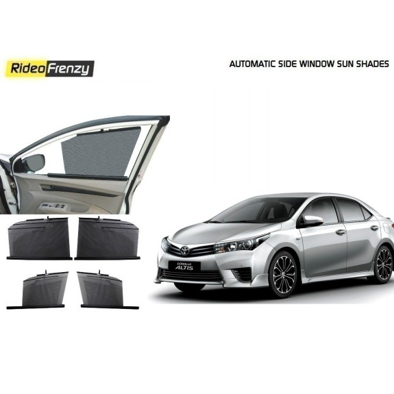 Buy New Corolla Altis Automatic Side Window Sun Shade Cutrails online at low prices-Rideofrenzy