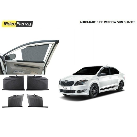 Buy Skoda Rapid Automatic Side Window Sun Shade Cutrails online at low prices-Rideofrenzy