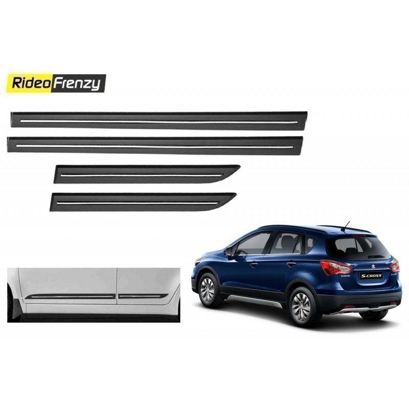 Buy Maruti SCross Black Chrome Side beading at low prices-RideoFrenzy