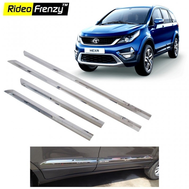 Buy Stainless Steel Tata Hexa Chrome Side Beading online at low prices-RideoFrenzy