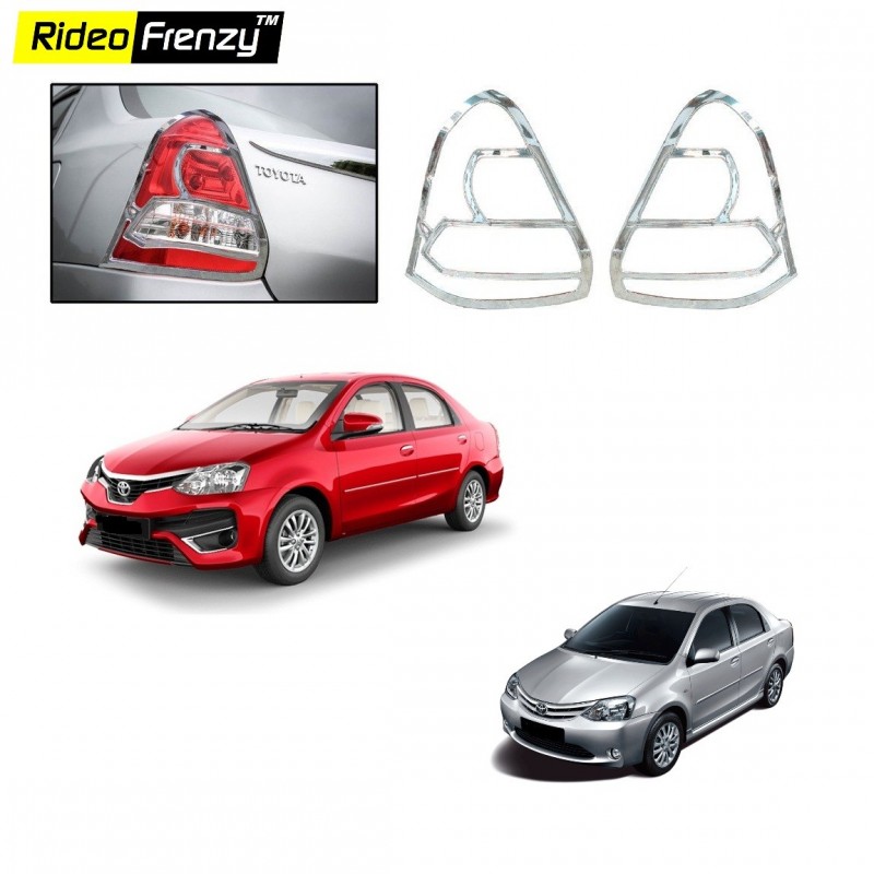 Buy Premium Quality Toyota Etios Chrome Tail Light Covers online at low prices-Rideofrenzy