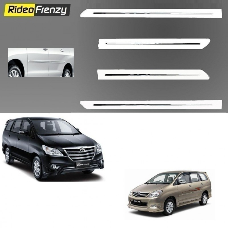 Buy Toyota Innova White Chromed Side Beading online at low prices-Rideofrenzy
